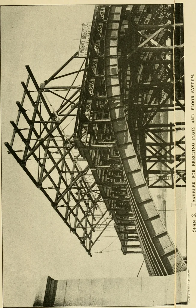 An illustration from Report of the Cambridge bridge commission and report of the chief engineer upon the construction of Cambridge bridge, 1909, leaf 110
