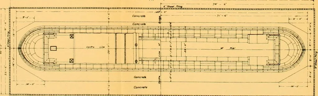 An illustration from Report of the Cambridge bridge commission and report of the chief engineer upon the construction of Cambridge bridge, 1909, leaf 112