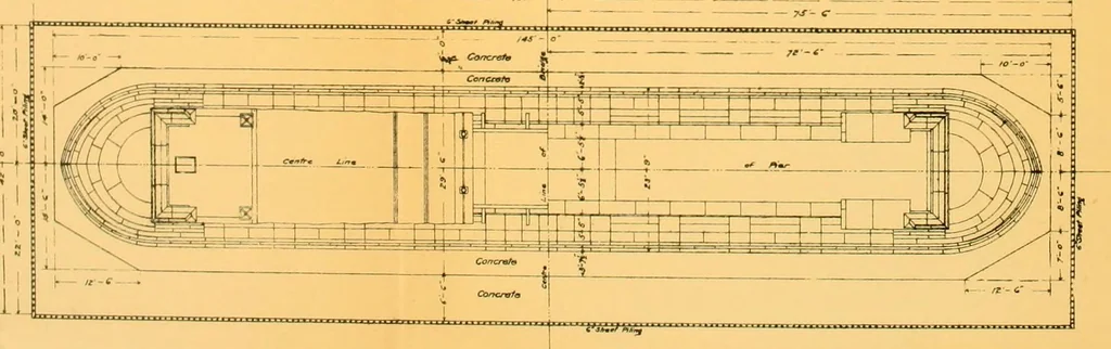 An illustration from Report of the Cambridge bridge commission and report of the chief engineer upon the construction of Cambridge bridge, 1909, leaf 114