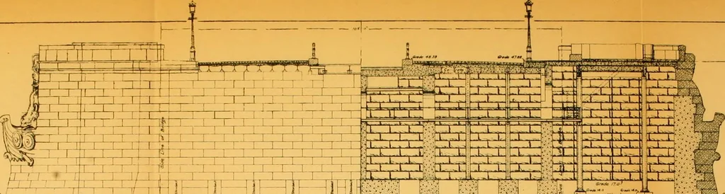 An illustration from Report of the Cambridge bridge commission and report of the chief engineer upon the construction of Cambridge bridge, 1909, leaf 120