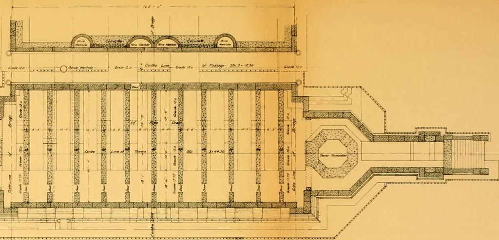 An illustration from Report of the Cambridge bridge commission and report of the chief engineer upon the construction of Cambridge bridge, 1909, leaf 126