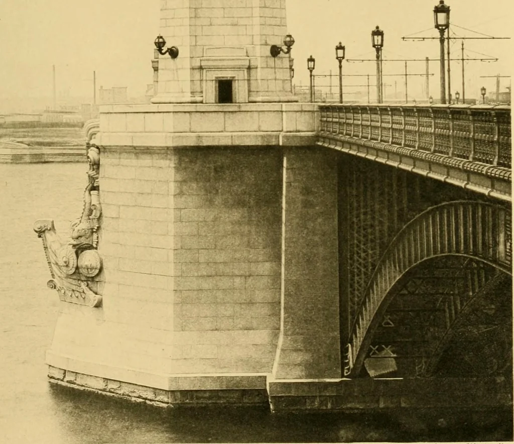 An illustration from Report of the Cambridge bridge commission and report of the chief engineer upon the construction of Cambridge bridge, 1909, leaf 50