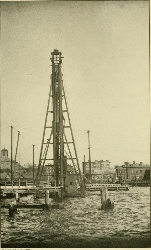 An illustration from Report of the Cambridge bridge commission and report of the chief engineer upon the construction of Cambridge bridge, 1909, leaf 80