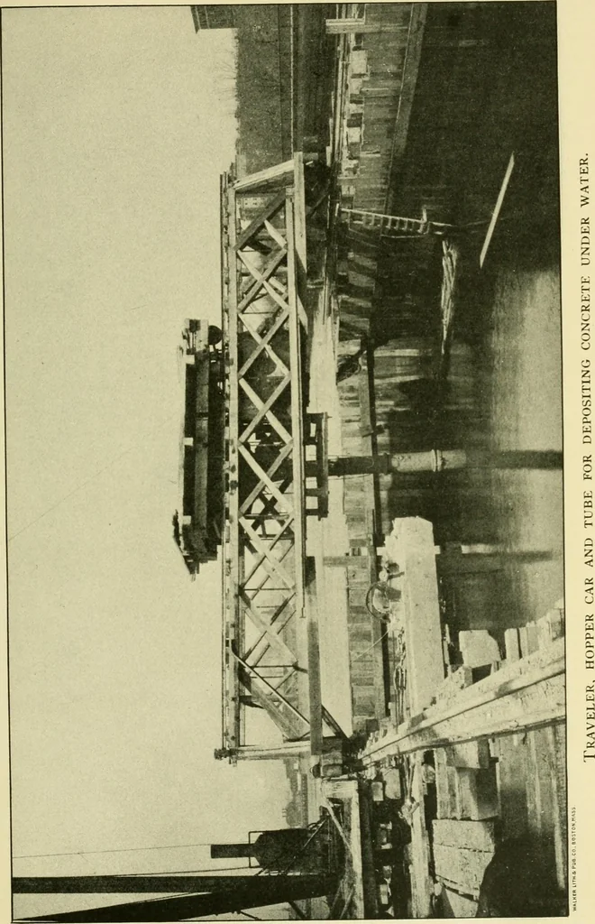 An illustration from Report of the Cambridge bridge commission and report of the chief engineer upon the construction of Cambridge bridge, 1909, leaf 90