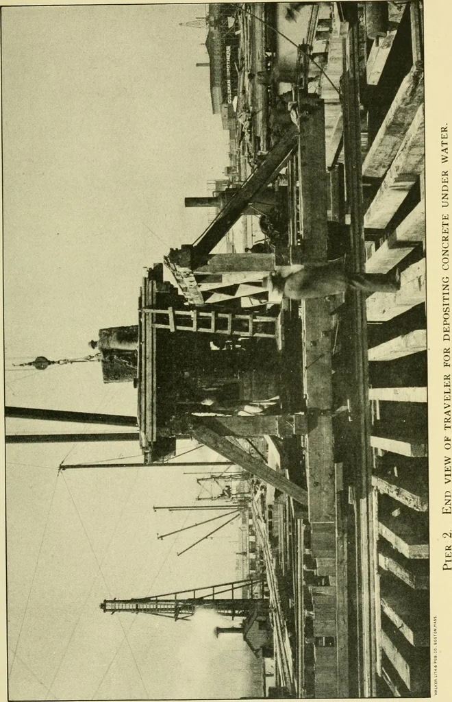 An illustration from Report of the Cambridge bridge commission and report of the chief engineer upon the construction of Cambridge bridge, 1909, leaf 92
