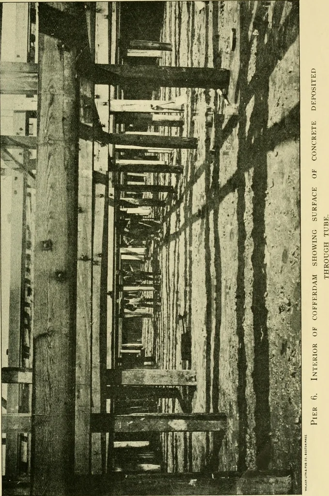 An illustration from Report of the Cambridge bridge commission and report of the chief engineer upon the construction of Cambridge bridge, 1909, leaf 96
