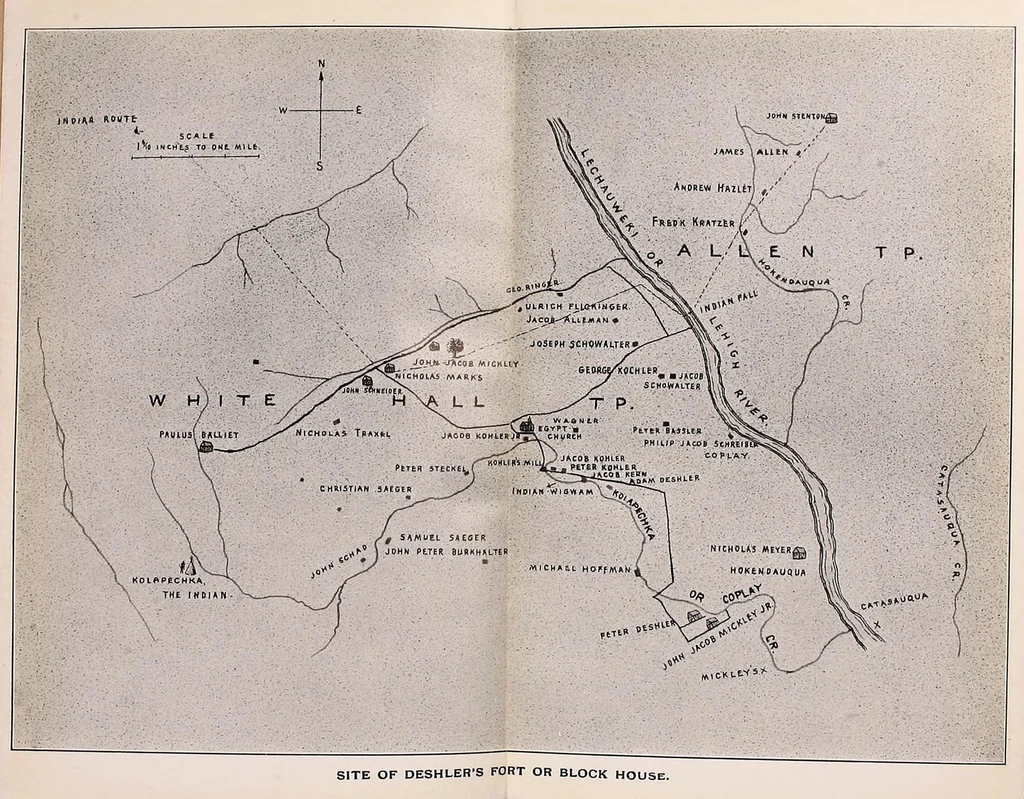 An illustration from Report of the Commission to locate the site of the frontier forts of Pennsylvania .., 1916, leaf 283