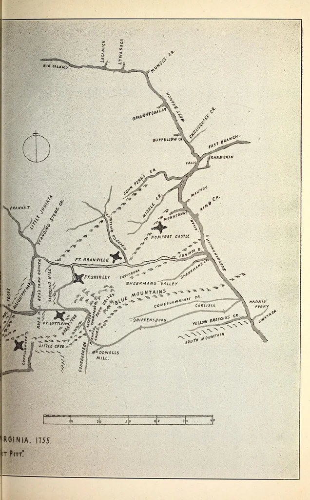 An illustration from Report of the Commission to locate the site of the frontier forts of Pennsylvania .., 1916, leaf 121
