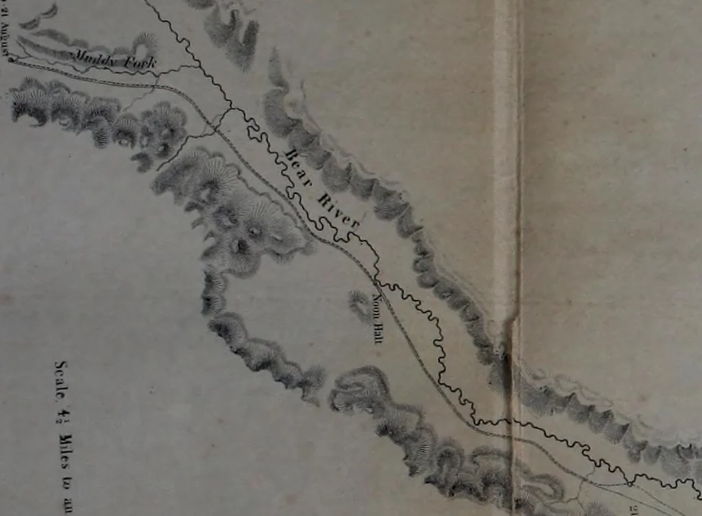 An illustration from Report of the exploring expedition to the Rocky Mountains in the year 1842 : and to Oregon and north California in the years 1843-44, 1845, leaf 152