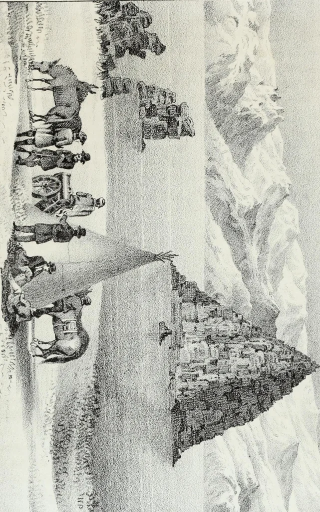 An illustration from Report of the exploring expedition to the Rocky Mountains in the year 1842 : and to Oregon and north California in the years 1843-44, 1845, leaf 250