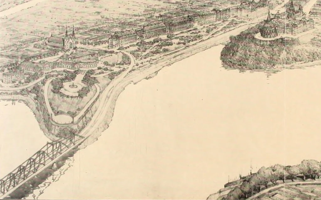 An illustration from Report of the Federal plan commission on a general plan for the cities of Ottawa and Hull ... 1915, 1916, leaf 156