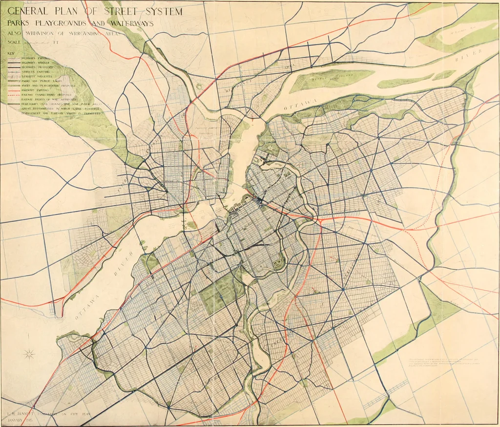 An illustration from Report of the Federal plan commission on a general plan for the cities of Ottawa and Hull ... 1915, 1916, leaf 186