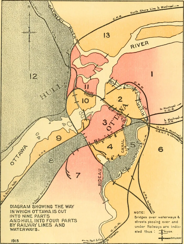 An illustration from Report of the Federal plan commission on a general plan for the cities of Ottawa and Hull ... 1915, 1916, leaf 42