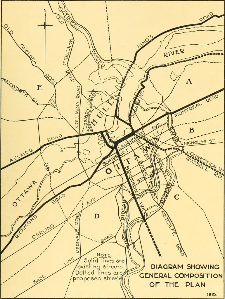 An illustration from Report of the Federal plan commission on a general plan for the cities of Ottawa and Hull ... 1915, 1916, leaf 44