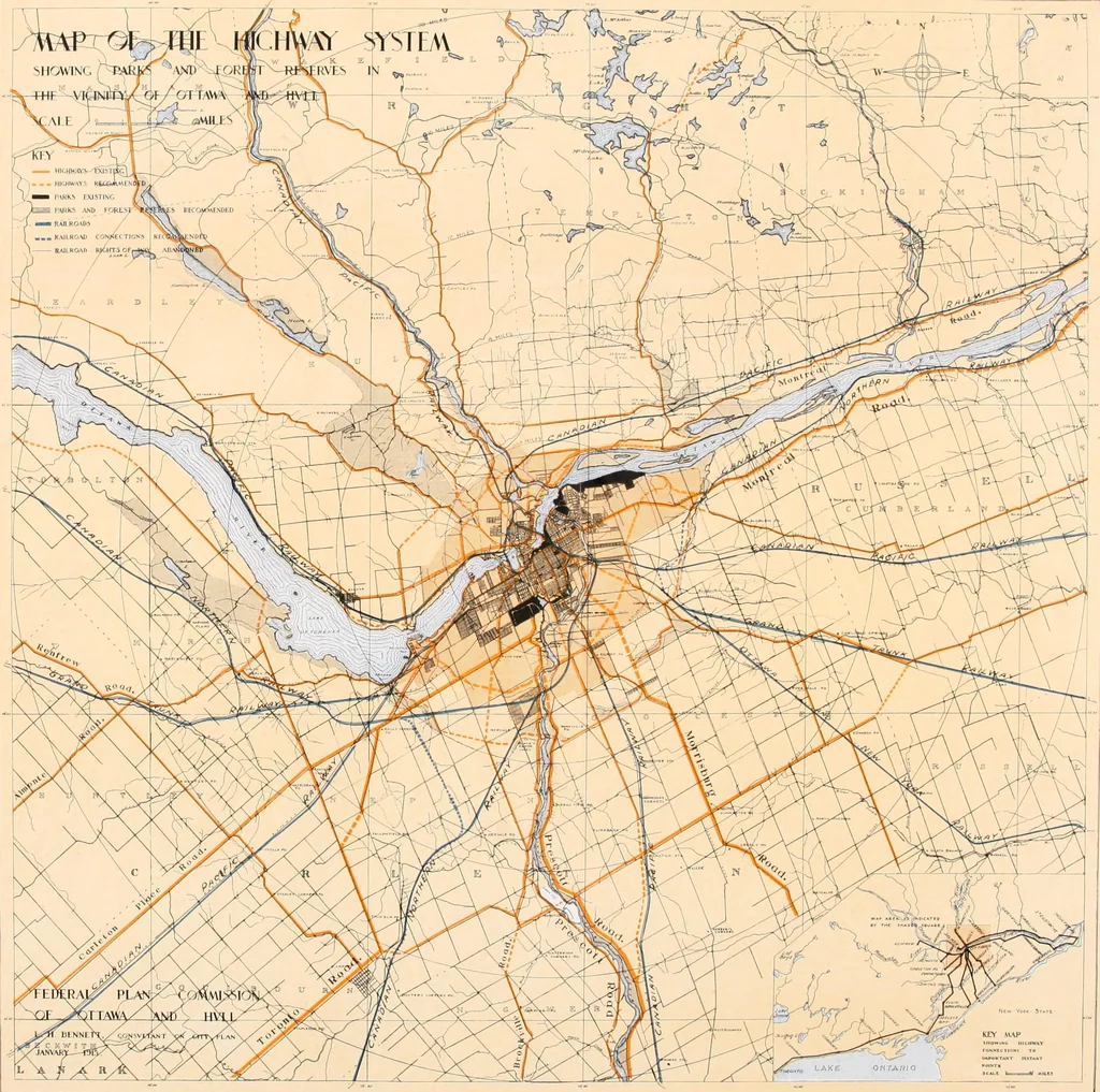 An illustration from Report of the Federal plan commission on a general plan for the cities of Ottawa and Hull ... 1915, 1916, leaf 92