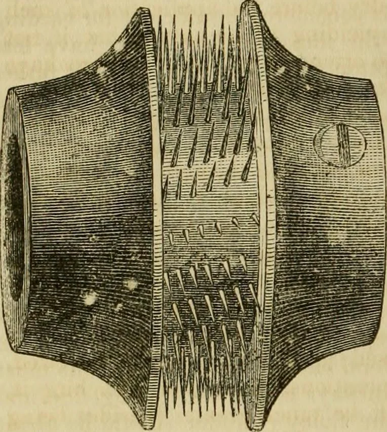 An illustration from Report of the Flax and hemp commission, 1865, leaf 57