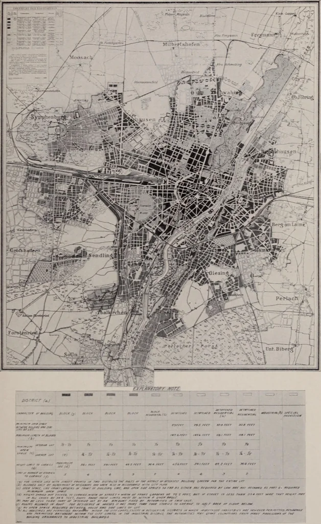 An illustration from Report of the Heights of Buildings Commission to the Committee on the Height, Size and Arrangement of Buildings of the Board of Estimate and Apportionment of the city of New York, 1913, leaf 186