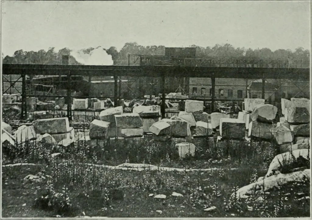 An illustration from Report on the building and ornamental stones of Canada, 1912, leaf 180