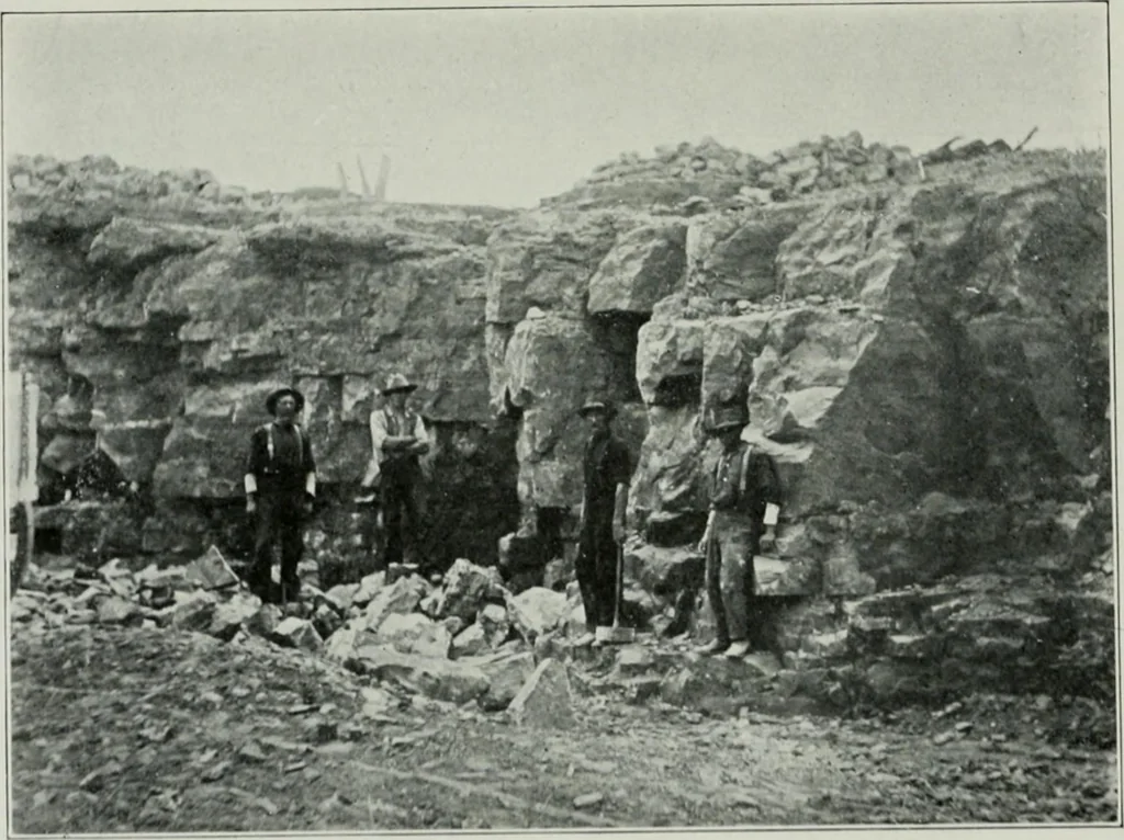 An illustration from Report on the building and ornamental stones of Canada, 1912, leaf 390