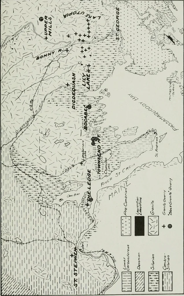 An illustration from ... Report on the building and ornamental stones of Canada, vol. I-V, 1912, leaf 184
