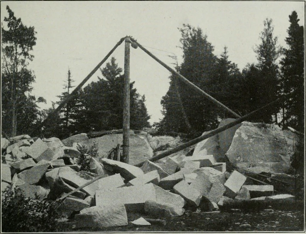 An illustration from ... Report on the building and ornamental stones of Canada, vol. I-V, 1912, leaf 202