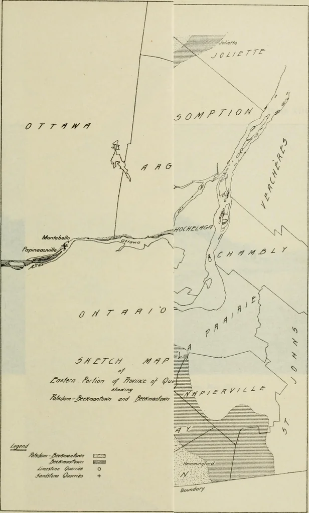 An illustration from ... Report on the building and ornamental stones of Canada, vol. I-V, 1912, leaf 152