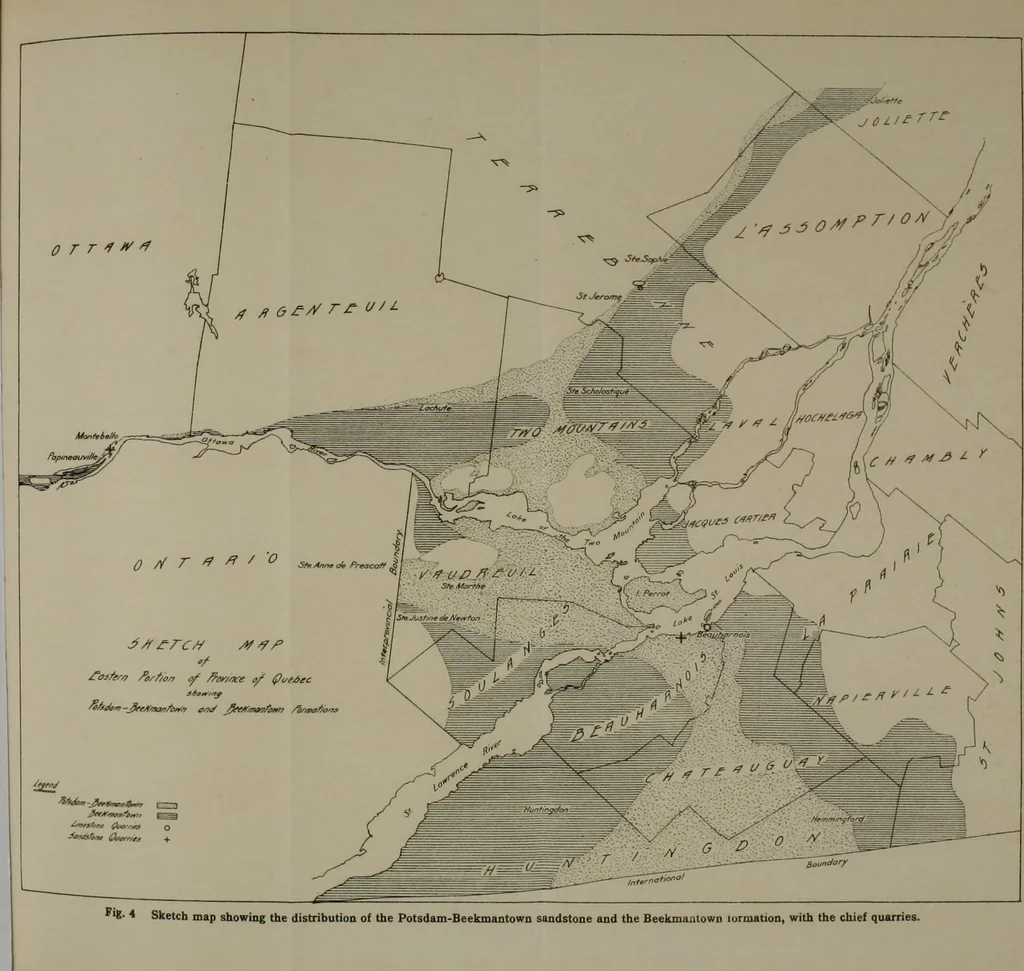 An illustration from ... Report on the building and ornamental stones of Canada, vol. I-V, 1912, leaf 153