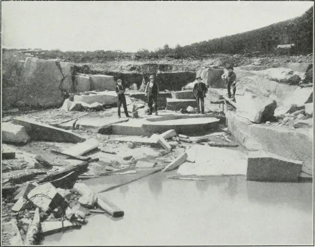 An illustration from ... Report on the building and ornamental stones of Canada, vol. I-V, 1912, leaf 244
