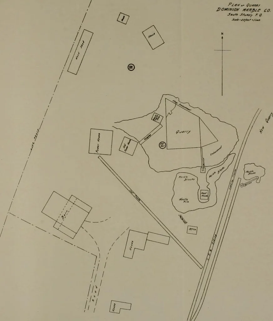An illustration from ... Report on the building and ornamental stones of Canada, vol. I-V, 1912, leaf 299