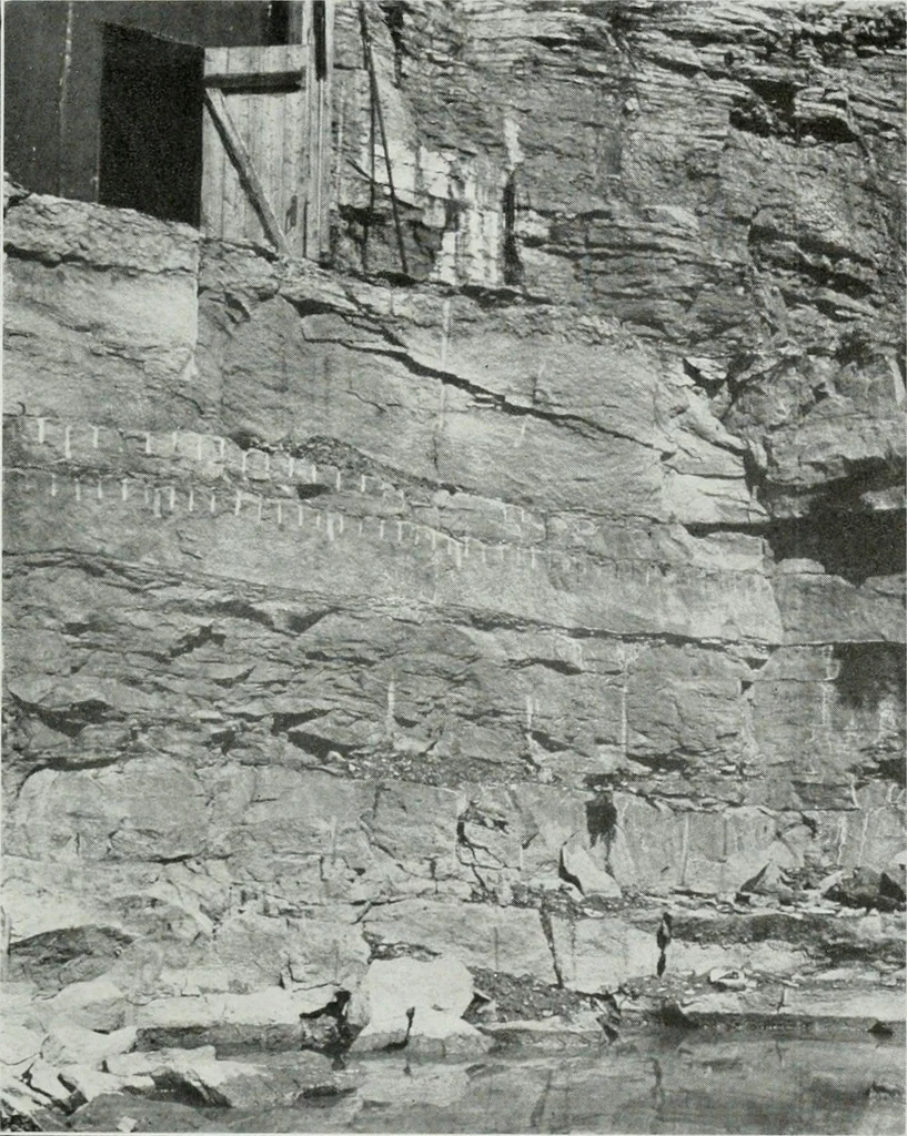 An illustration from ... Report on the building and ornamental stones of Canada, vol. I-V, 1912, leaf 56