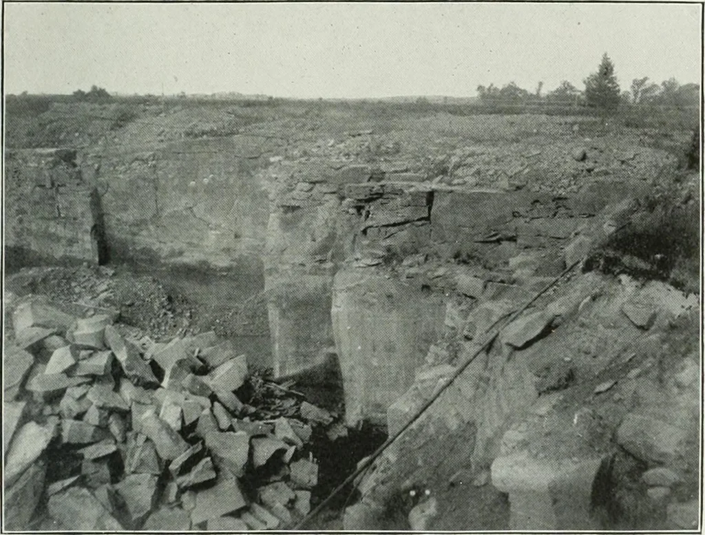 An illustration from Report on the building and ornamental stones of Canada, 1912, leaf 112