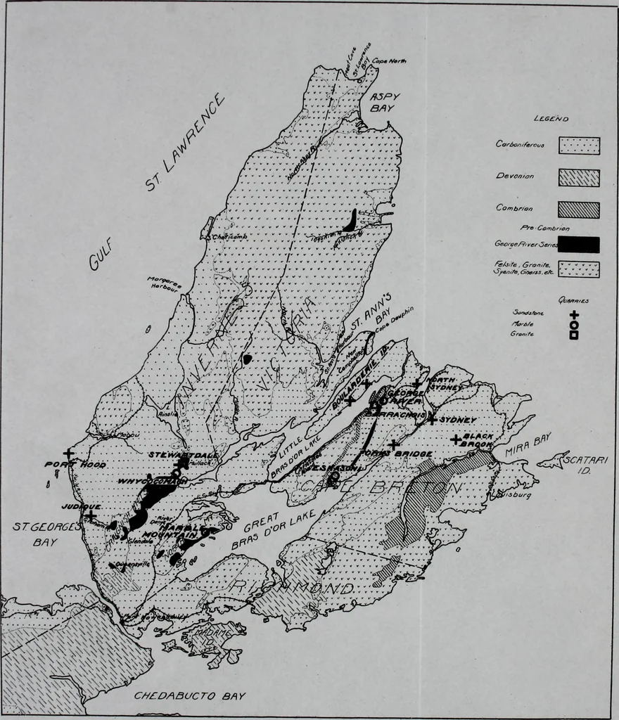 An illustration from Report on the building and ornamental stones of Canada, 1912, leaf 149