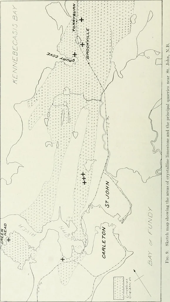 An illustration from Report on the building and ornamental stones of Canada, 1912, leaf 257