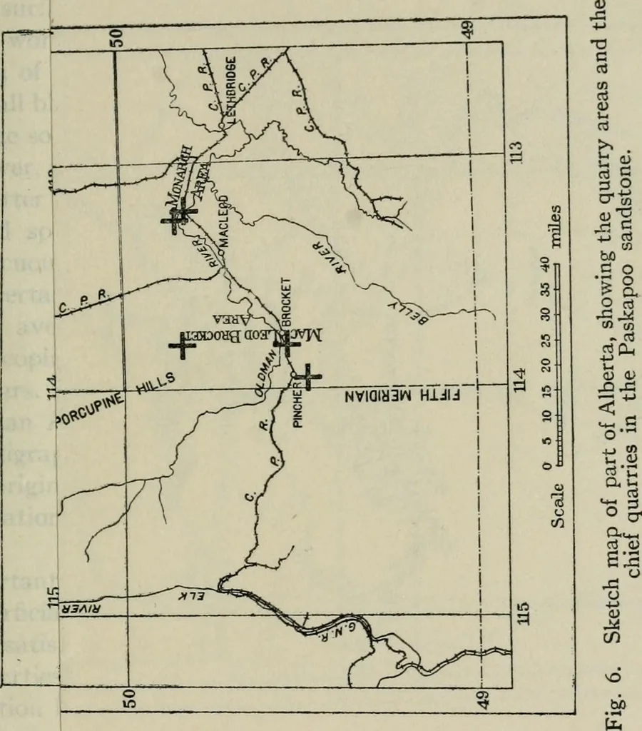 An illustration from Report on the building and ornamental stones of Canada, 1912, leaf 282