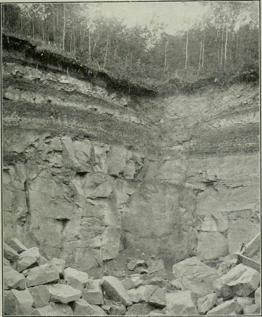 An illustration from Report on the building and ornamental stones of Canada, 1912, leaf 336