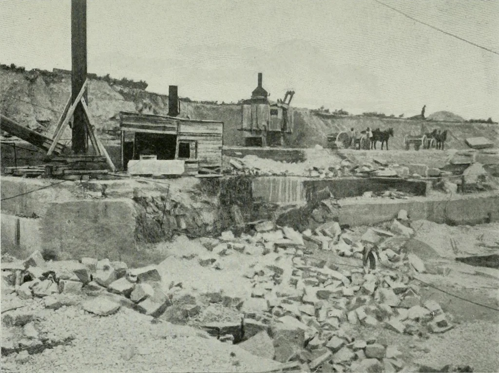 An illustration from Report on the building and ornamental stones of Canada, 1912, leaf 94