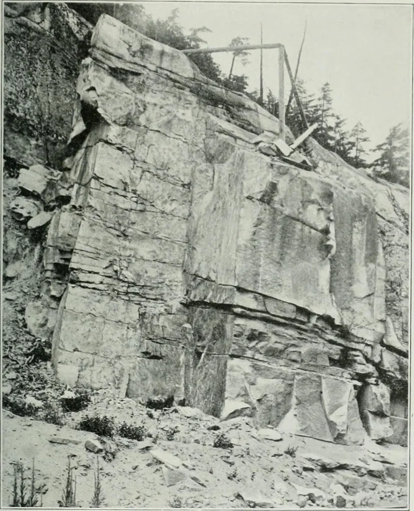 An illustration from Report on the building and ornamental stones of Canada, 1912, leaf 125