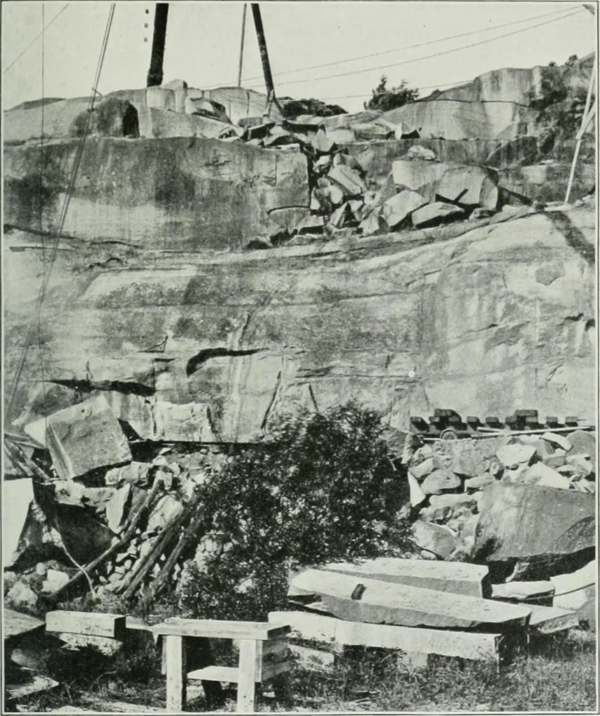 An illustration from Report on the building and ornamental stones of Canada, 1912, leaf 70