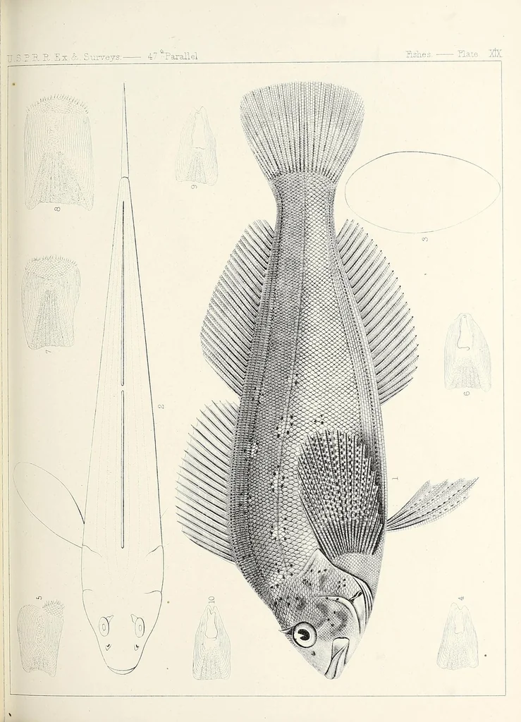 An illustration from Reports of explorations and surveys, to ascertain the most practicable and economical route for a railroad from the Mississippi River to the Pacific Ocean, 1855, leaf 581