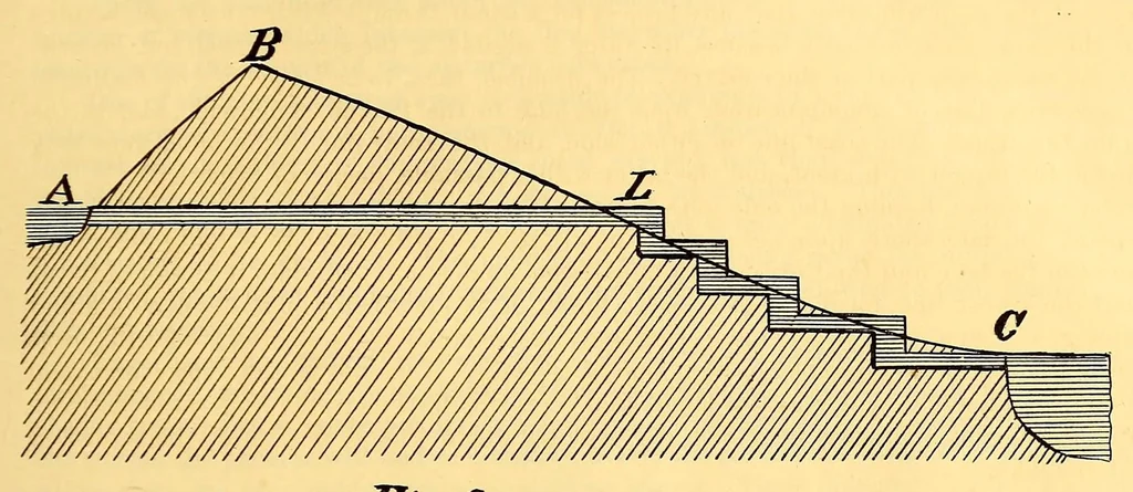 An illustration from Reports of explorations and surveys for the location of a ship-canal between the Atlantic and Pacific oceans, through Nicaragua, 1872-'73 : under the direction of the Hon. George M. Robeson, Secretary of the Navy, 1874, leaf 45