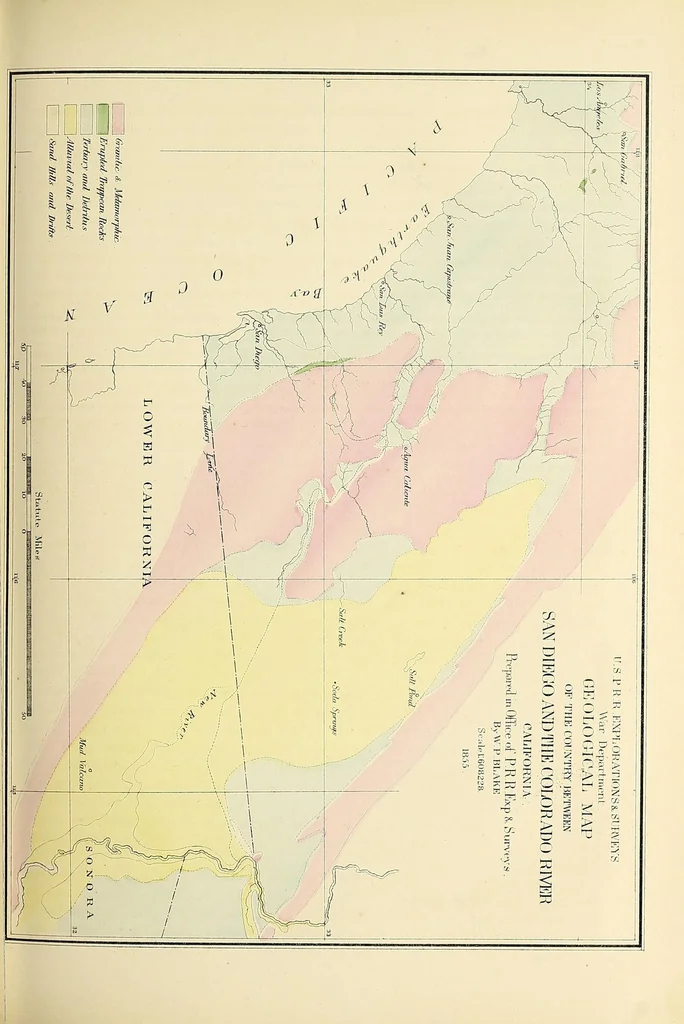 An illustration from Reports of explorations and surveys, to ascertain the most practicable and economical route for a railroad from the Mississippi River to the Pacific Ocean, 1855, leaf 415