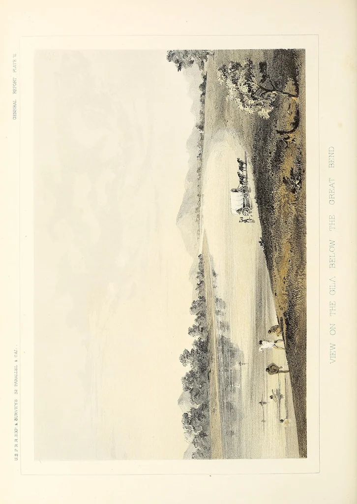 An illustration from Reports of explorations and surveys, to ascertain the most practicable and economical route for a railroad from the Mississippi River to the Pacific Ocean, 1855, leaf 64