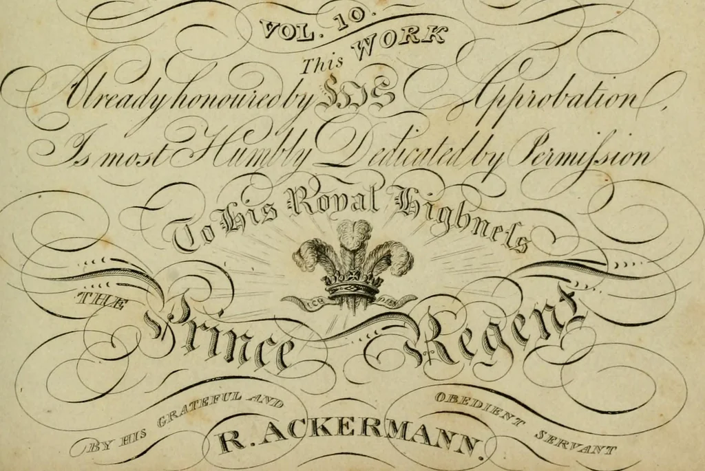 An illustration from The Repository of arts, literature, commerce, manufactures, fashions and politics, 1809, leaf 6