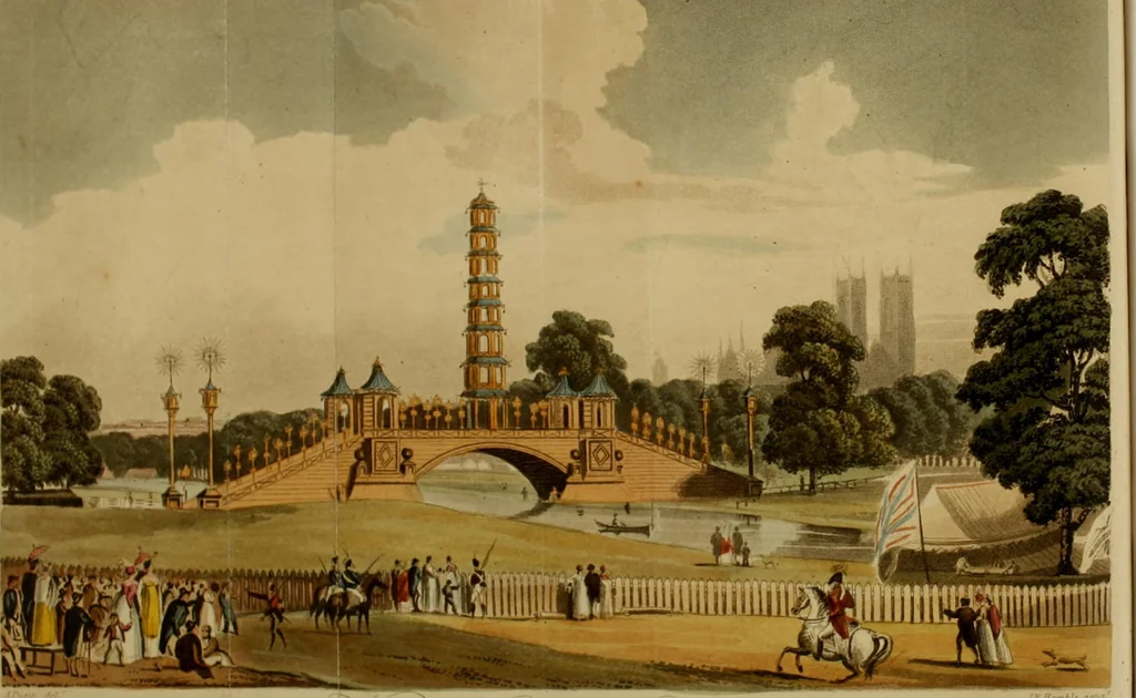 An illustration from The Repository of arts, literature, commerce, manufactures, fashions and politics, 1809, leaf 275