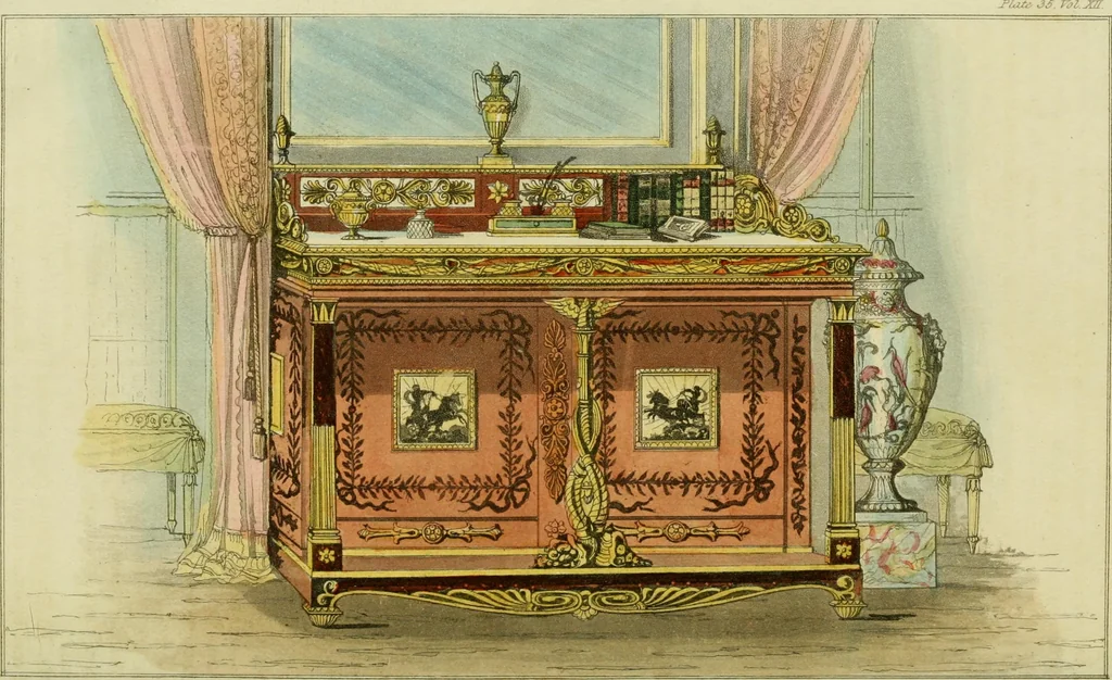 An illustration from The Repository of arts, literature, commerce, manufactures, fashions and politics, 1809, leaf 455