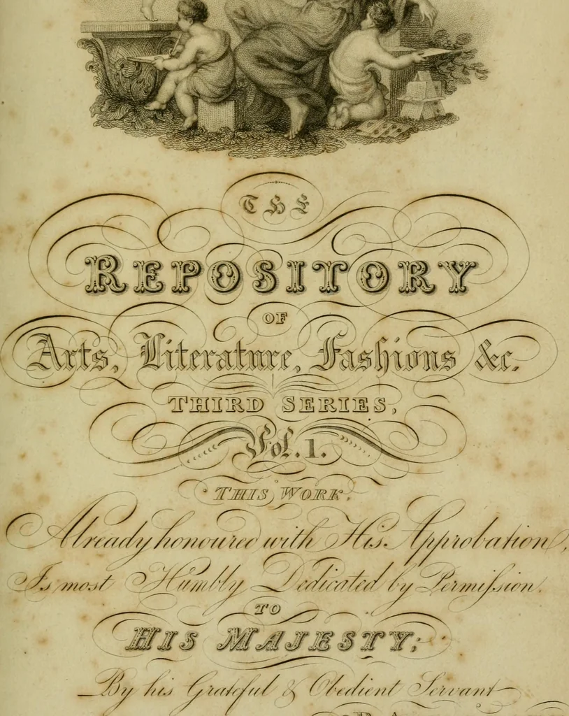 An illustration from The Repository of arts, literature, commerce, manufactures, fashions and politics, 1809, leaf 6