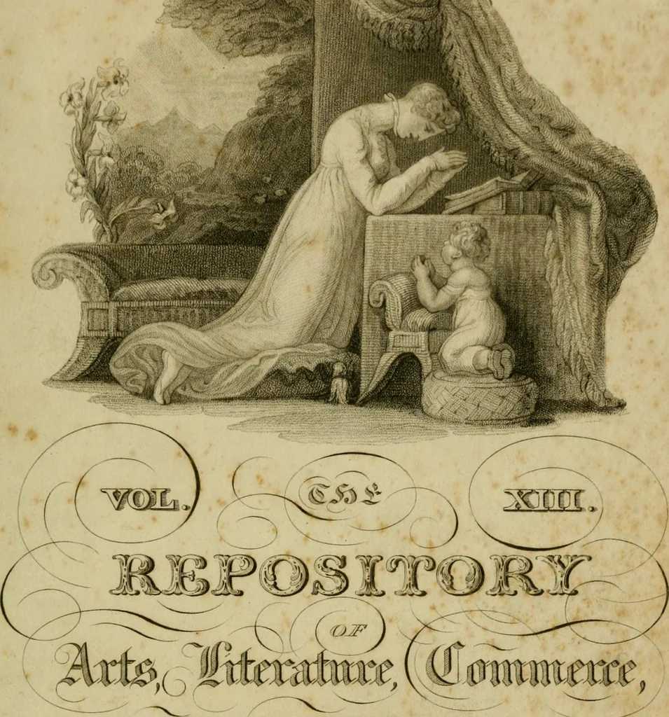 An illustration from The Repository of arts, literature, commerce, manufactures, fashions and politics, 1809, leaf 6