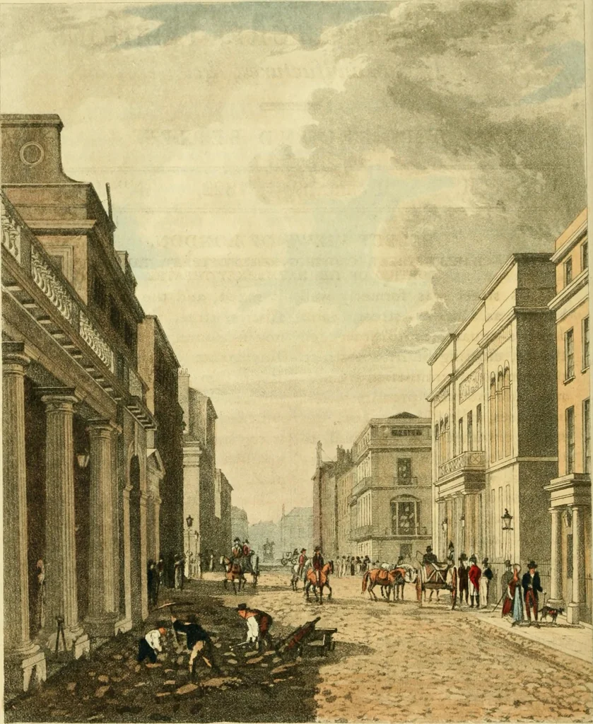 An illustration from The Repository of arts, literature, commerce, manufactures, fashions and politics, 1809, leaf 87