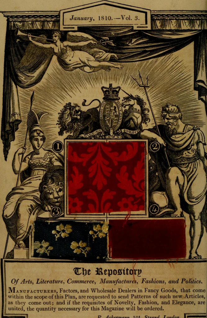 An illustration from The Repository of arts, literature, commerce, manufactures, fashions and politics, 1809, leaf 77