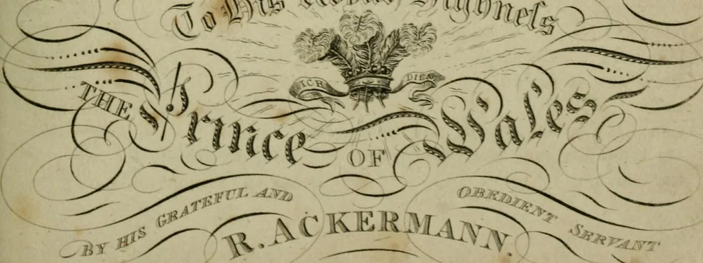 An illustration from The Repository of arts, literature, commerce, manufactures, fashions and politics, 1809, leaf 8